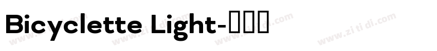 Bicyclette Light字体转换